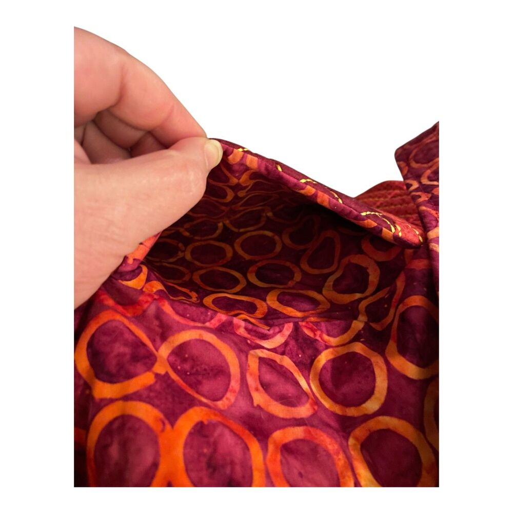 Vintage Handmade Boho Patchwork Quilted Shoulder … - image 5